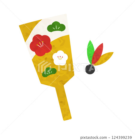 Watercolor hagoita illustration 124399239