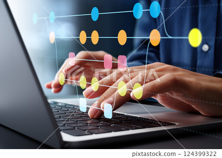 Version control for documentation and source code. Revision tracking and version comparison system. Laptop Version control for documentation and source code. Revision tracking and version comparison system. Laptop 124399322