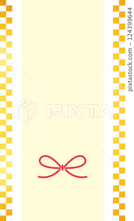 Mizuhiki 垂直背景插圖的向量插圖 Mizuhiki 垂直背景插圖的向量插圖 124399644