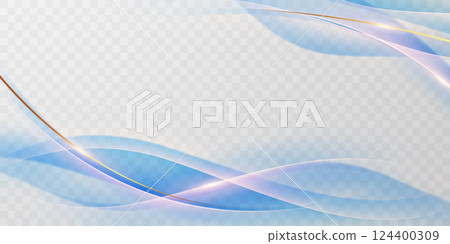 Blue abstract wave background with luxury golden elements vector illustration Blue abstract wave background with luxury golden elements vector illustration 124400309