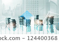 Business intelligence marketing finance management. Mixed Media 124400368