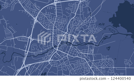 Blue Orebro map, city in Sweden. Streetmap, municipality area. 124400540