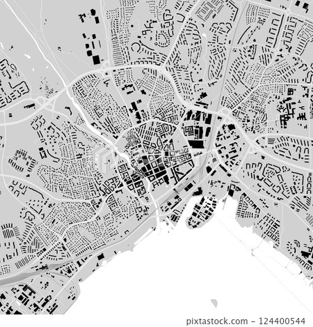 Map of Vasteras, Sweden. Black and white city map, municipality area. Map of Vasteras, Sweden. Black and white city map, municipality area. 124400544