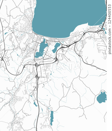 Map of Jonkoping, Sweden. City map, metropolitan area. 124400553