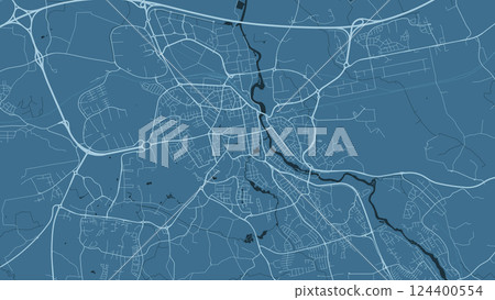 Blue Orebro map, city in Sweden. Streetmap, municipality area. Blue Orebro map, city in Sweden. Streetmap, municipality area. 124400554