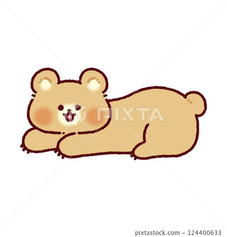 A fluffy, smiling bear in a good mood 124400633