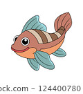 Illustration of Cartoon Animal Clipart Design 124400780