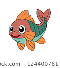 Illustration of Cartoon Animal Clipart Design 124400781