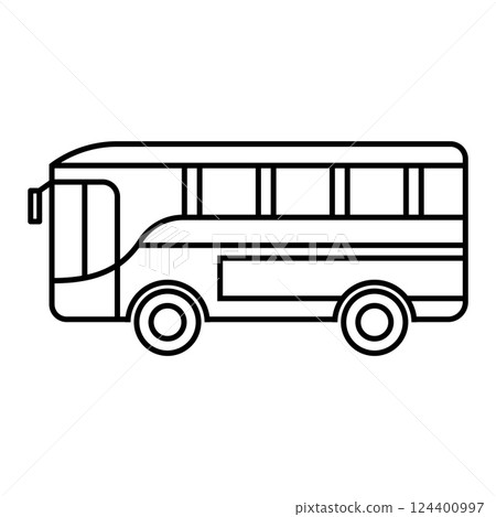 Bus icon isolated on white. Bus for public transportation. Vector illustration 124400997