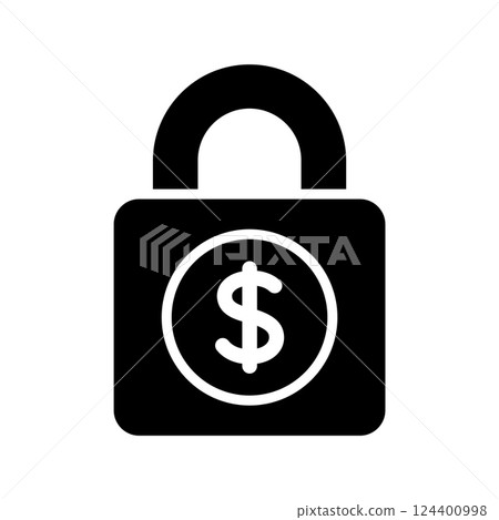 Lock And money icon. Security money bank lock. Vector illustration. Lock And money icon. Security money bank lock. Vector illustration. 124400998