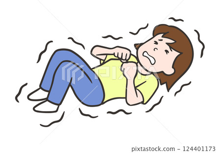 陣攣性抽搐的婦女 124401173