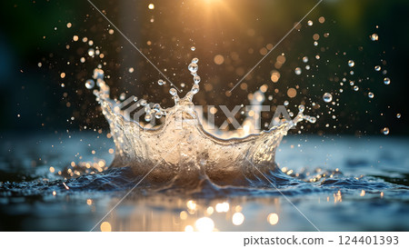 Water Splash Macro Photography Effect 124401393