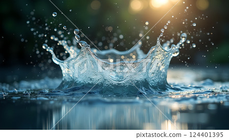 Water Splash Macro Photography Effect 124401395