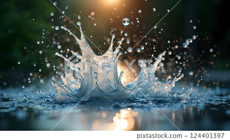 Water Splash Macro Photography Effect 124401397