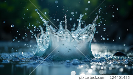 Water Splash Macro Photography Effect Water Splash Macro Photography Effect 124401425