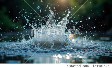 Water Splash Macro Photography Effect Water Splash Macro Photography Effect 124401426