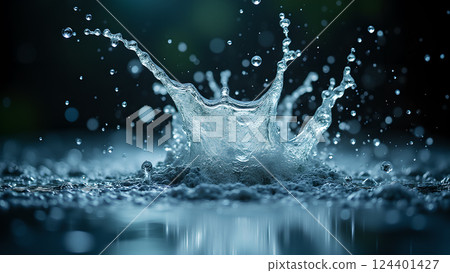 Water Splash Macro Photography Effect Water Splash Macro Photography Effect 124401427
