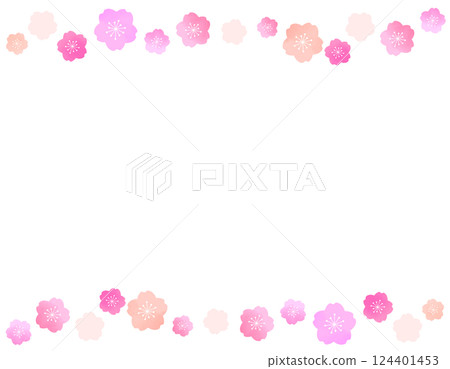 Spring-like and cute cherry blossom frame material 3 124401453