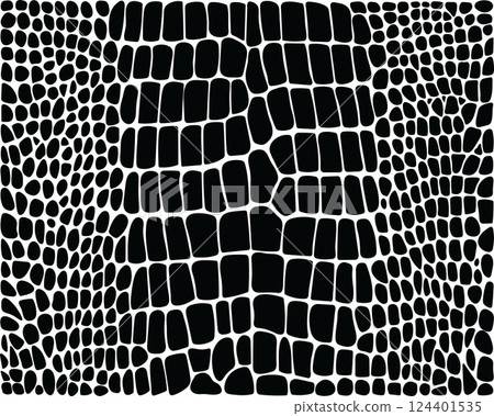 Seamless pattern of alligator leather on a white background 124401535