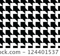 Seamless monochrome geometric pattern, decorative design 124401537