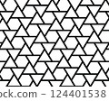 Seamless monochrome geometric pattern, decorative design 124401538