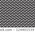 Seamless monochrome geometric pattern, decorative design 124401539