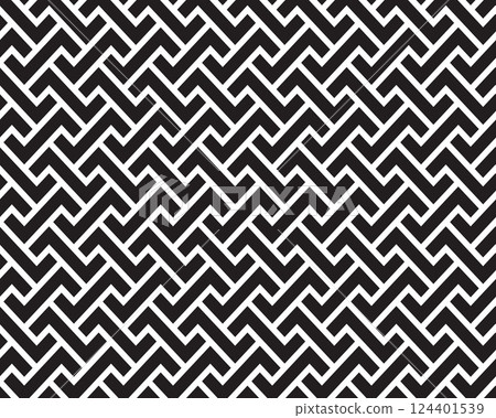 Seamless monochrome geometric pattern, decorative design Seamless monochrome geometric pattern, decorative design 124401539