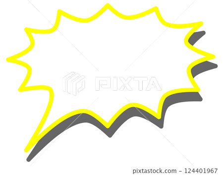 Illustration of speech bubbles used to write words and lines in manga 124401967