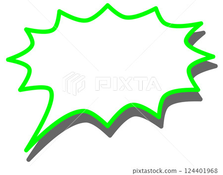 Illustration of speech bubbles used to write words and lines in manga 124401968