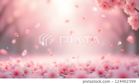 Graceful Flowering: A Blossom Tree in Soft Light 124402399