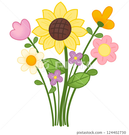 vector set of flowers 124402730