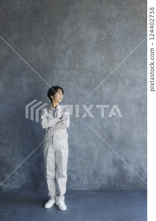 Women in work clothes Women in work clothes 124402738