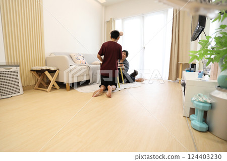 Playing Foosball Game 124403230