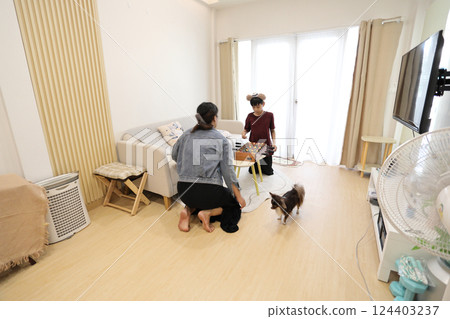 Playing Foosball Game 124403237