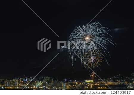 Winter fireworks Winter fireworks 124403917