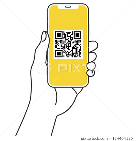 Illustration of electronic payment on smartphone 124404150