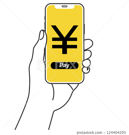 智慧型手機上的電子支付插圖 智慧型手機上的電子支付插圖 124404205