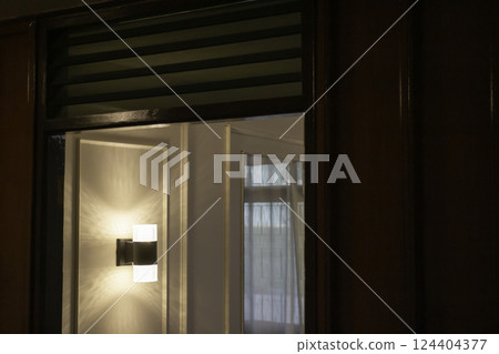 Coffee shop interior vintage style in Thailand 124404377