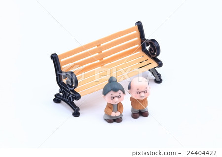 患有癡呆症的老年夫婦的圖片 124404422