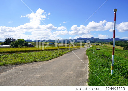 The farm road around Sendai in Shinjo Town, Ashibetsu City The farm road around Sendai in Shinjo Town, Ashibetsu City 124405523