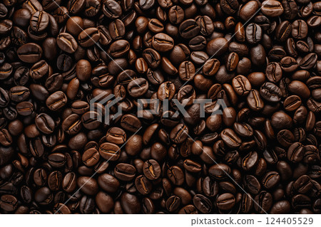 Coffee beans as a background. Coffee beans as a background. 124405529