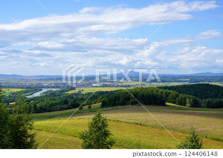 Sorachi Plain seen from the outdoor furnace Sorachi Plain seen from the outdoor furnace 124406148