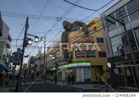 三軒茶屋著名的大猩猩大樓外景夜景(東京世田谷區) 三軒茶屋著名的大猩猩大樓外景夜景(東京世田谷區) 124406164