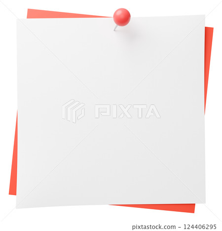 3D background material_thumbtack_paper_red 124406295