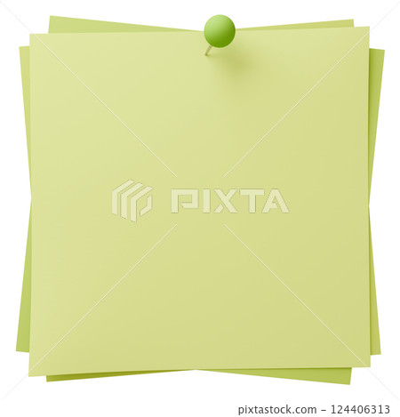 3D background material_thumbtack_paper_green 124406313