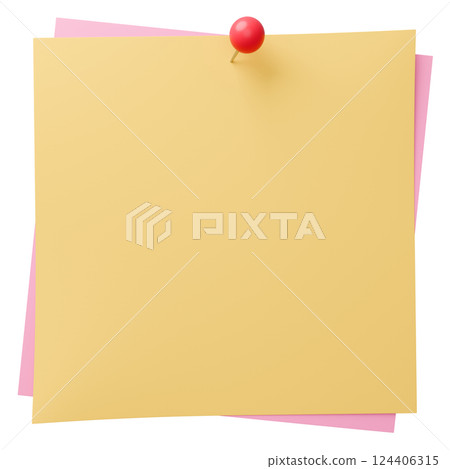 3D背景資料_thumbtack_paper_yellow 124406315