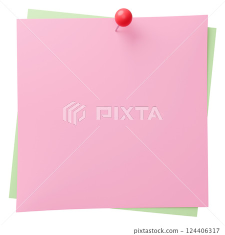 3D背景材料_thumbtack_paper_pink 124406317