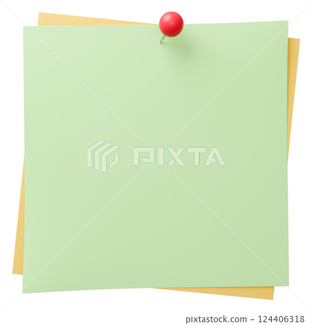 3D background material_thumbtack_paper_green 124406318