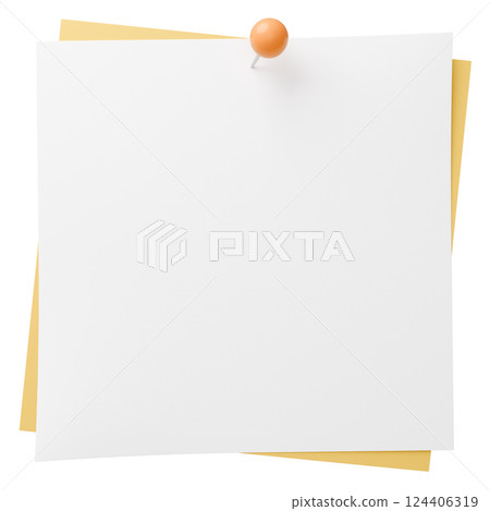 3D背景資料_thumbtack_paper_yellow 124406319