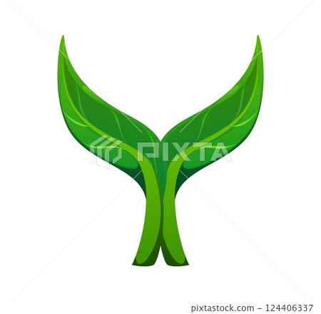 Fresh green leaf font letter Y. Green leaf latin font element, nature tree foliage cartoon isolated vector kids ABC type letter. Clean ecology typeset symbol or English alphabet typeface sign Fresh green leaf font letter Y. Green leaf latin font element, nature tree foliage cartoon isolated vector kids ABC type letter. Clean ecology typeset symbol or English alphabet typeface sign 124406337